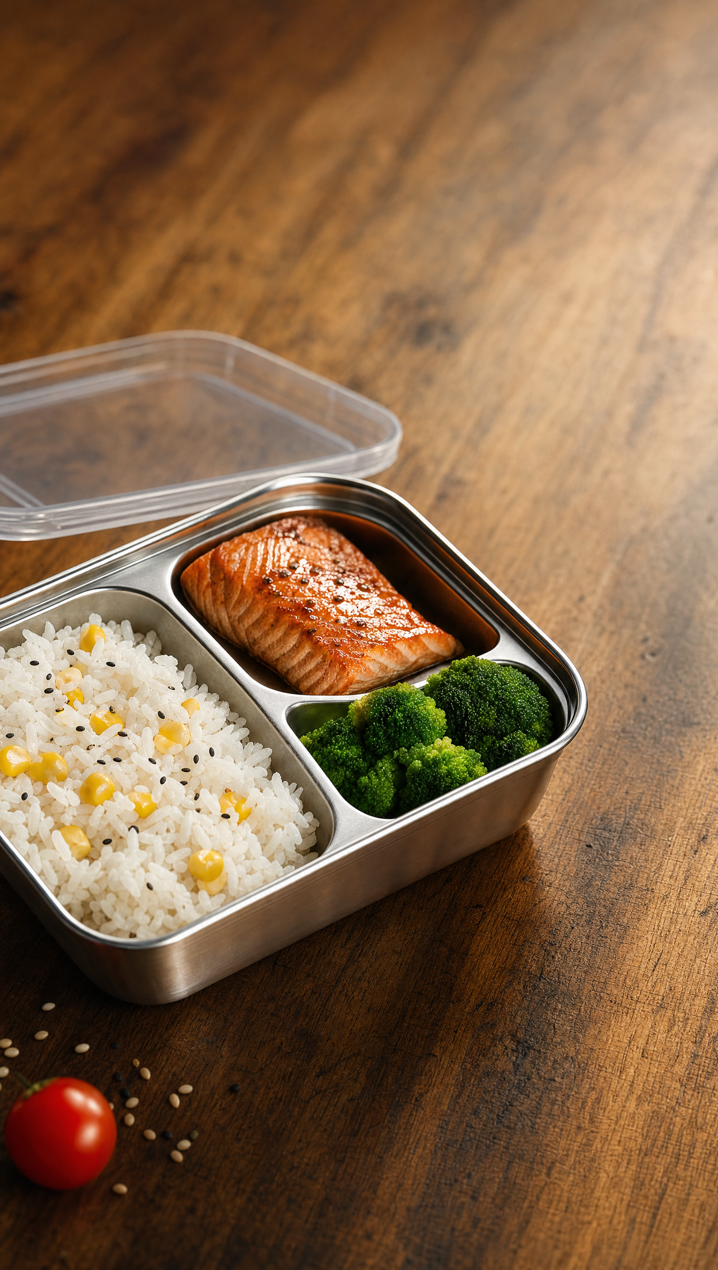 Lunch Box Inox 3 Compartiments — Grande 840ml