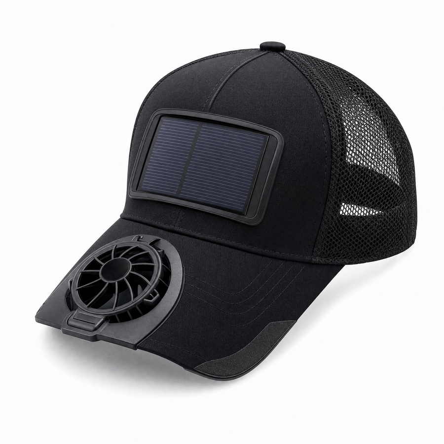 SunBreeze™ Cap — Casquette Ventilateur Solaire
