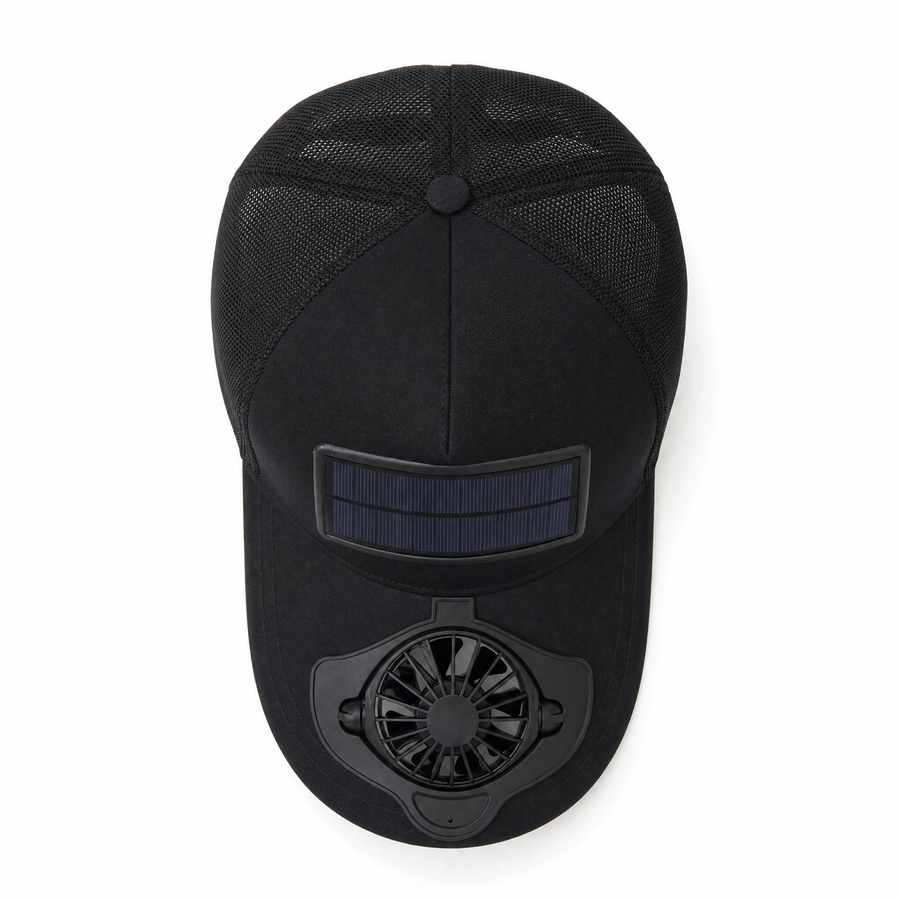 SunBreeze™ Cap — Casquette Ventilateur Solaire