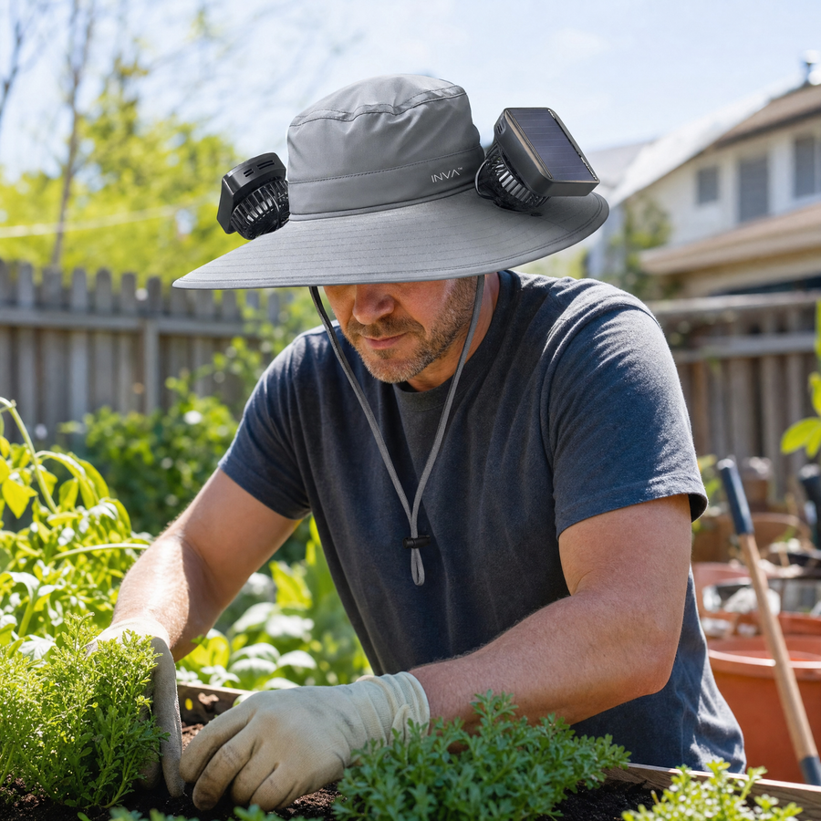 SunBreeze™ Adult — Chapeau Ventilateur Solaire