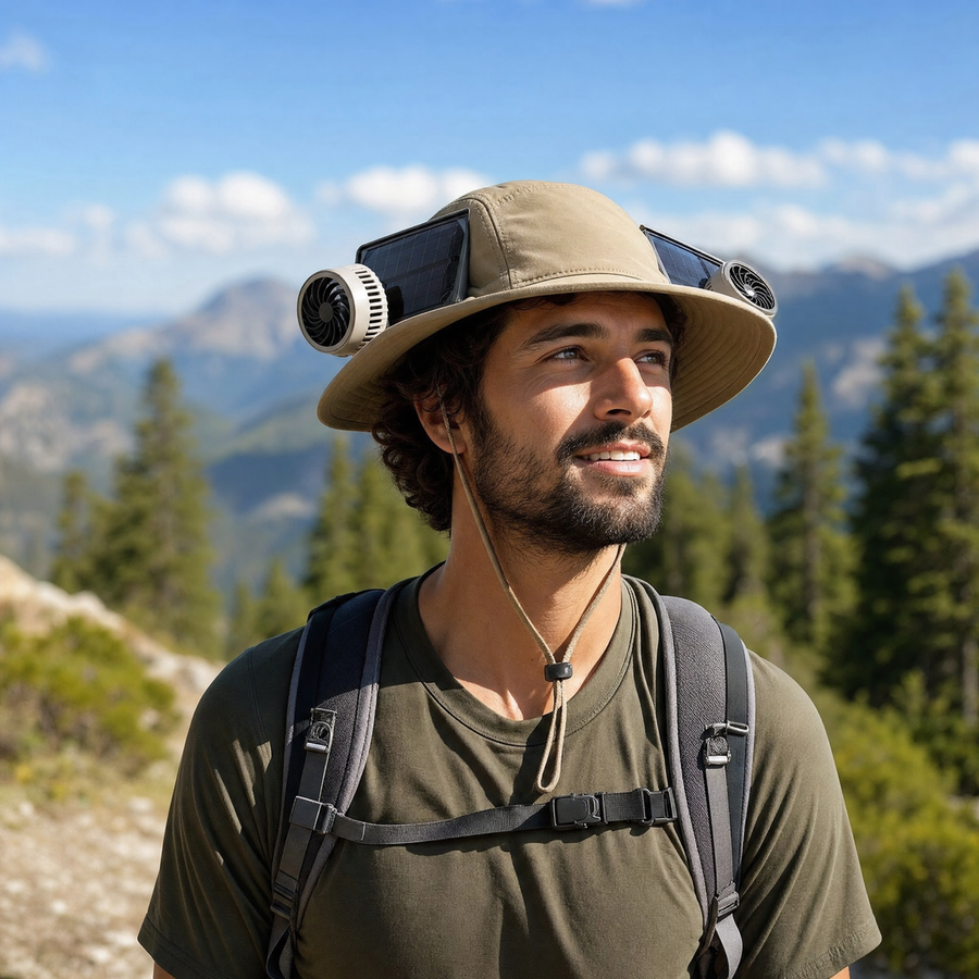 SunBreeze™ Adult — Chapeau Ventilateur Solaire