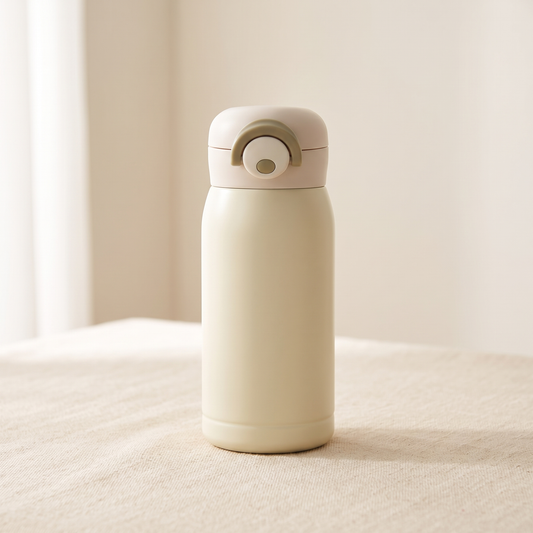 Gourde inox 350ml enfant couvercle clapet SunBreeze - sans plastique BPA