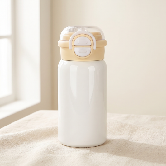 Gourde inox 500ml enfant couvercle clapet SunBreeze - isotherme 12h