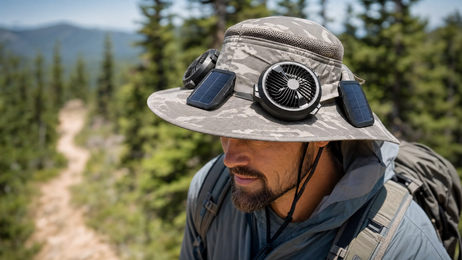SunBreeze™ Adult — Chapeau Ventilateur Solaire