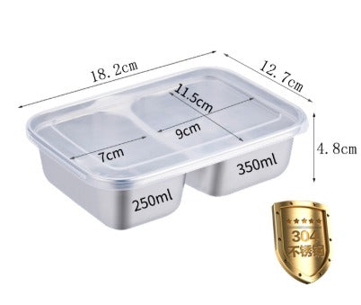 Lunch box inox 2 compartiments 600ml SunBreeze - boite gouter enfant