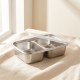 Lunch box inox 2 compartiments 600ml SunBreeze - boite gouter enfant