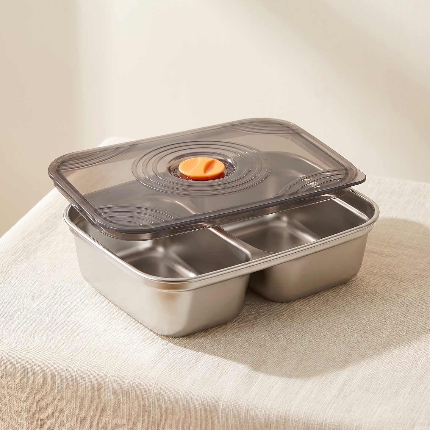 Lunch Box Inox 3 Compartiments — Grande 840ml