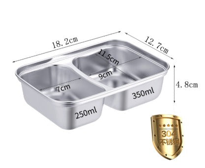 Lunch Box Inox 2 Compartiments — Petite 600ml
