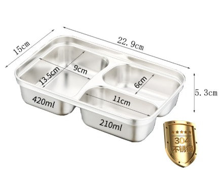 Lunch Box Inox 2 Compartiments — Petite 600ml