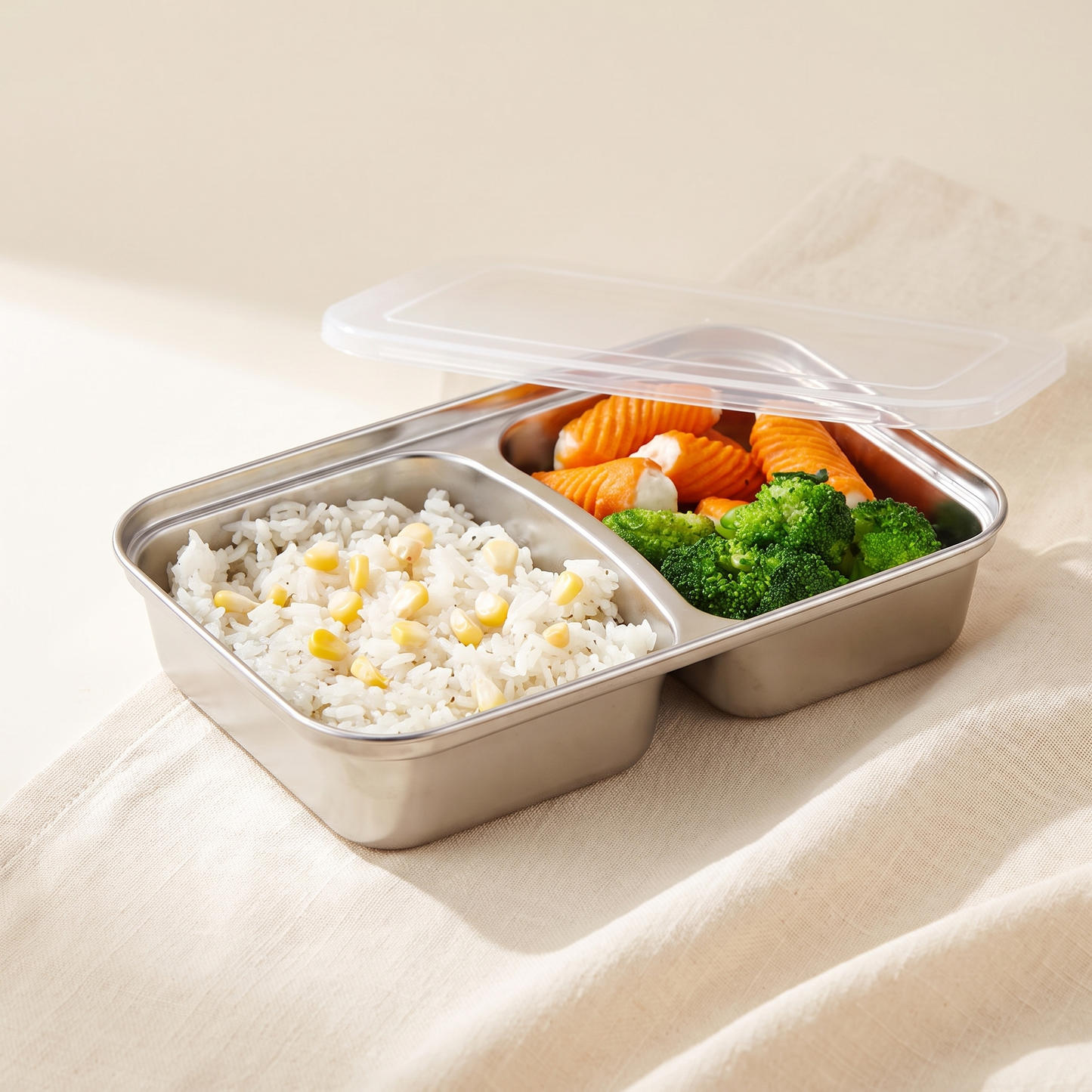 Lunch Box Inox 2 Compartiments — Petite 600ml