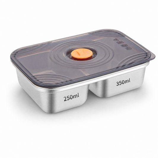 Lunch box inox 2 compartiments 630ml sans BPA SunBreeze