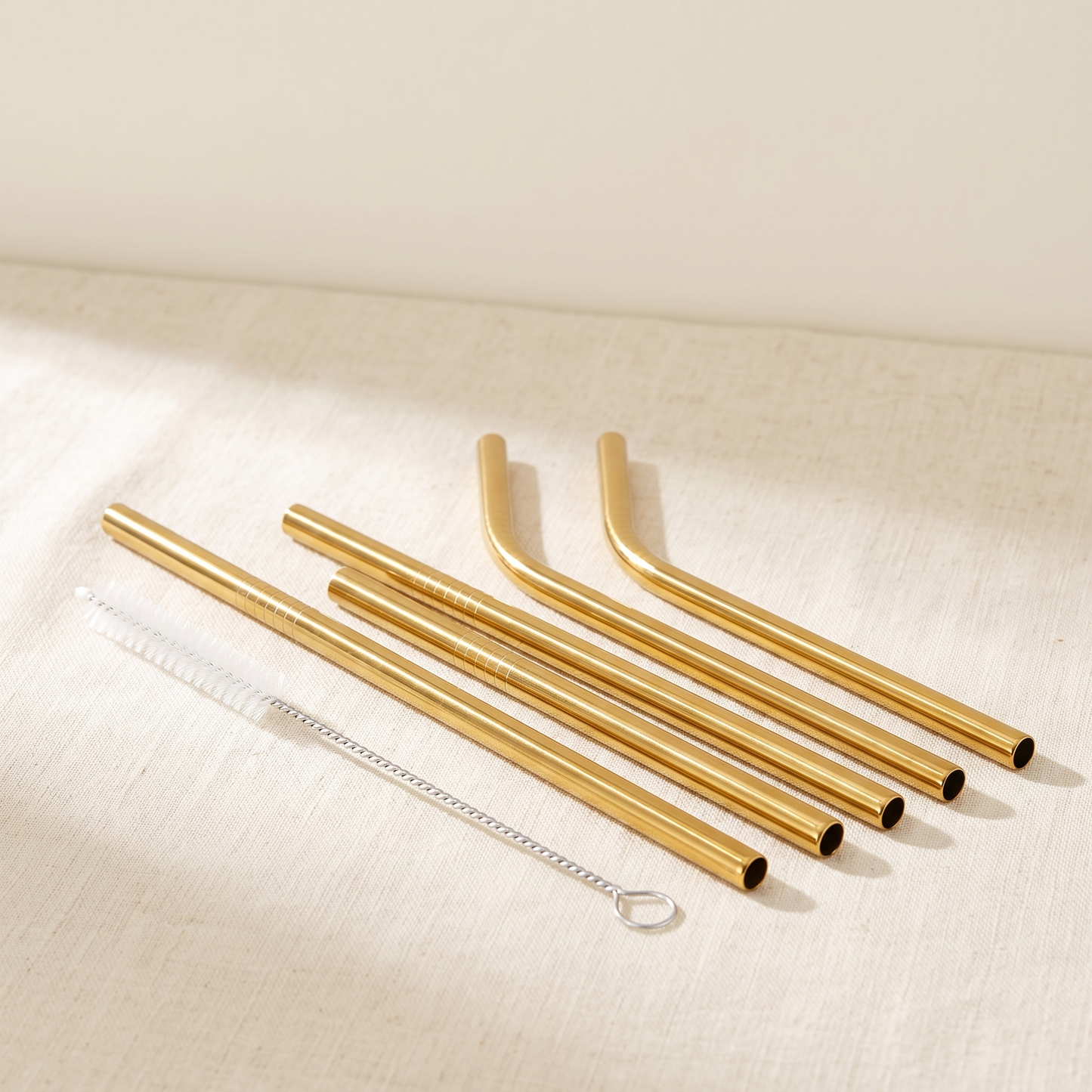 Pailles Inox Réutilisables — Set 6 Pièces